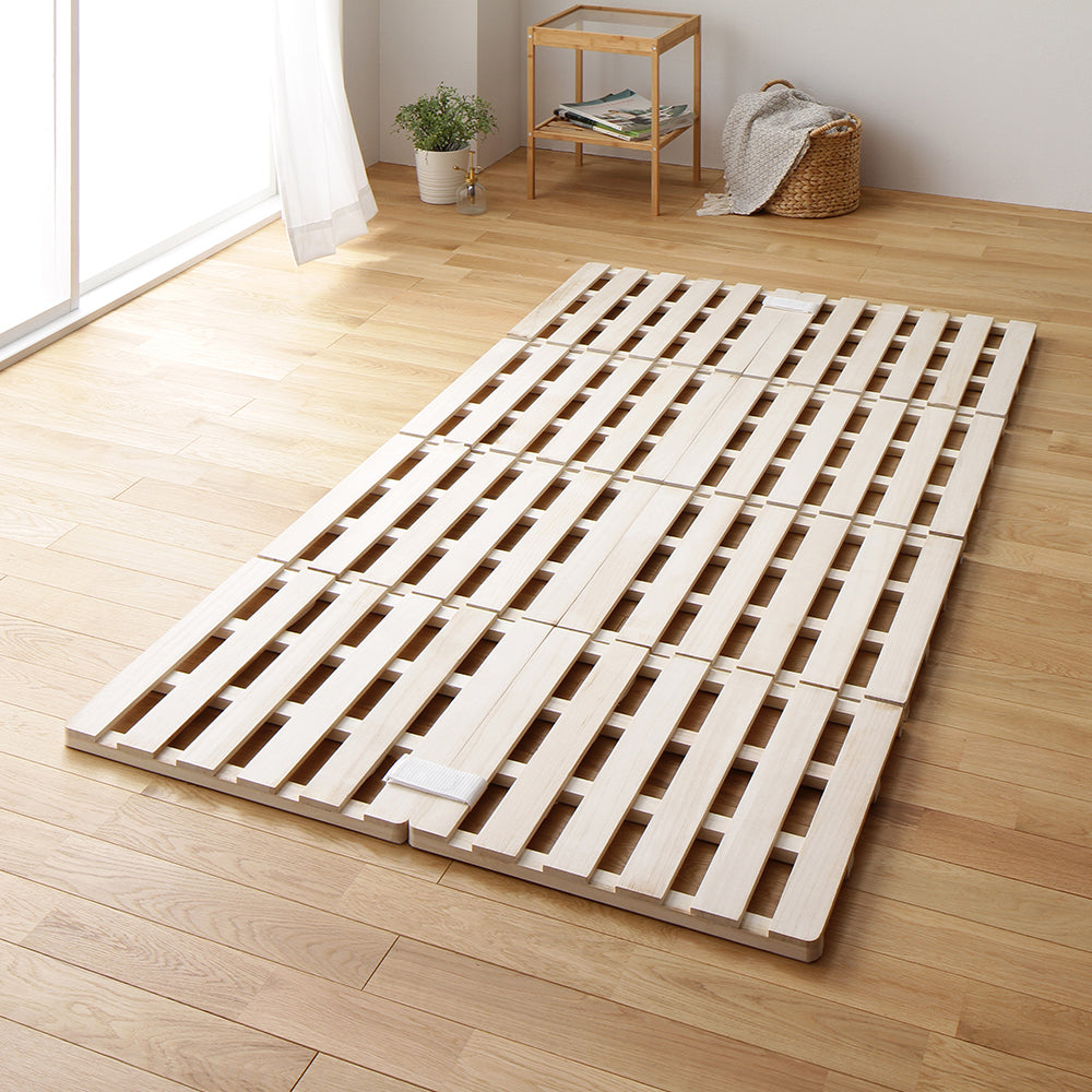 四つ折り 桐すのこベッド 布団が干せる通気性抜群の天然木|RASIK（ラシク）