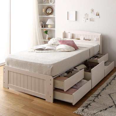 大容量収納ベッド(白・ホワイト) | RASIK(ラシク) 家具・インテリア