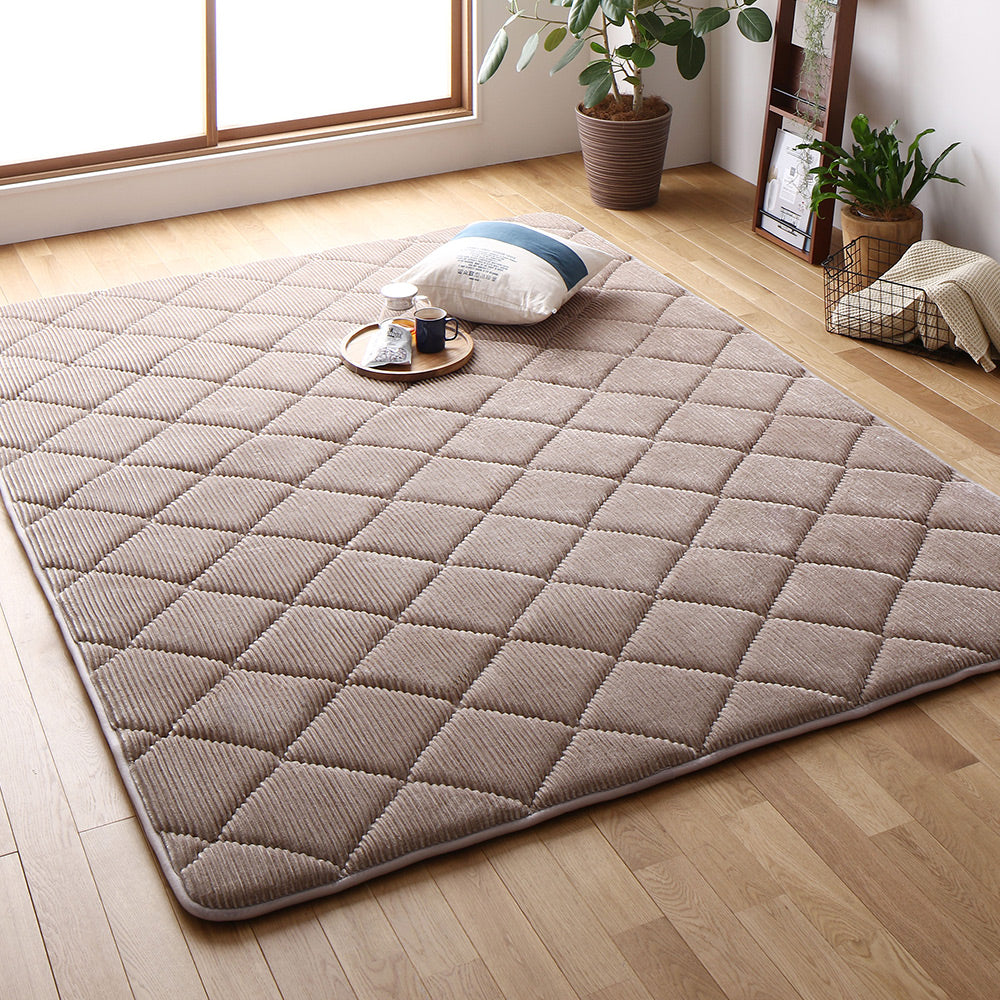 ラグ こたつ敷き布団 こたつ 布団 約185×300cm グレー 防音 コーデュロイ 無地 厚手 極厚 滑り 止め マット 敷ふとん〔代引不可〕(代引不可) イケヒコ こたつ敷き布団 こたつ敷布団 こたつ敷きマット ラグ