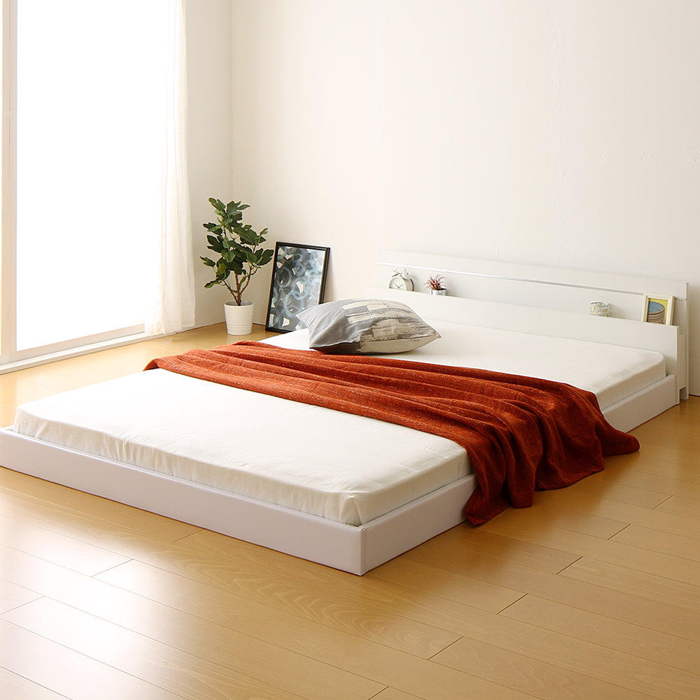 日本製 連結ベッド 照明付き フロアベッド ワイドキングサイズ190cm